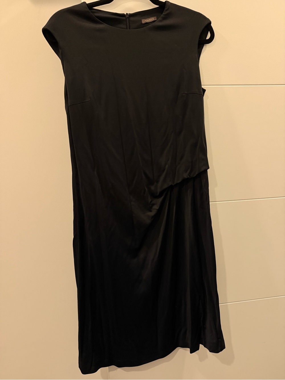 PESERICO Draped Cap-Sleeve Dress